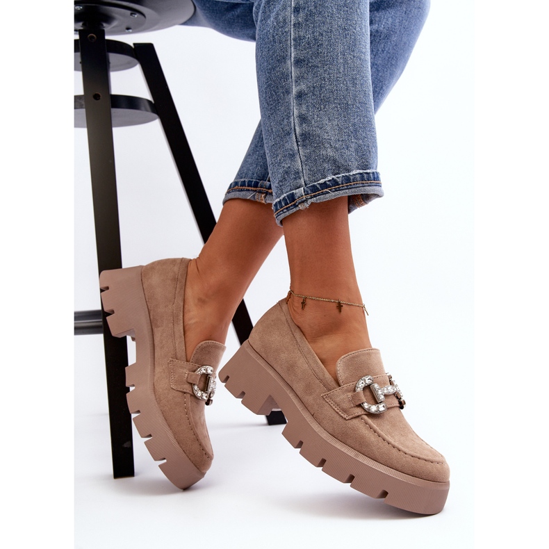 Mocassini Da Donna Con Decorazione Ellise Beige 1
