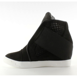 Sneakers con ampi elastici neri nero 1
