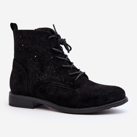 S.barski HY66-136 Stivaletti Da Donna Con Fantasia, Nero 2