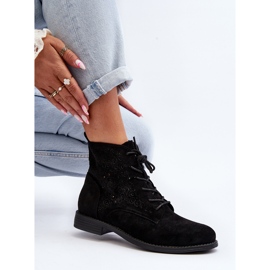 S.barski HY66-136 Stivaletti Da Donna Con Fantasia, Nero 1