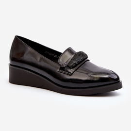 Vinceza Scarpe da donna in vernice, mocassini neri Polike nero 2