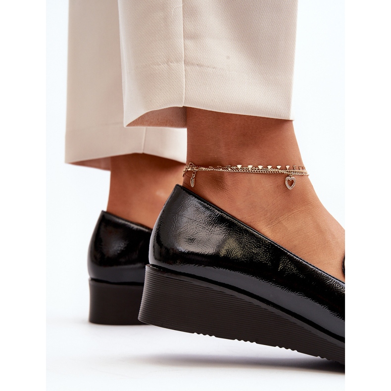 Vinceza Scarpe da donna in vernice, mocassini neri Polike nero 1