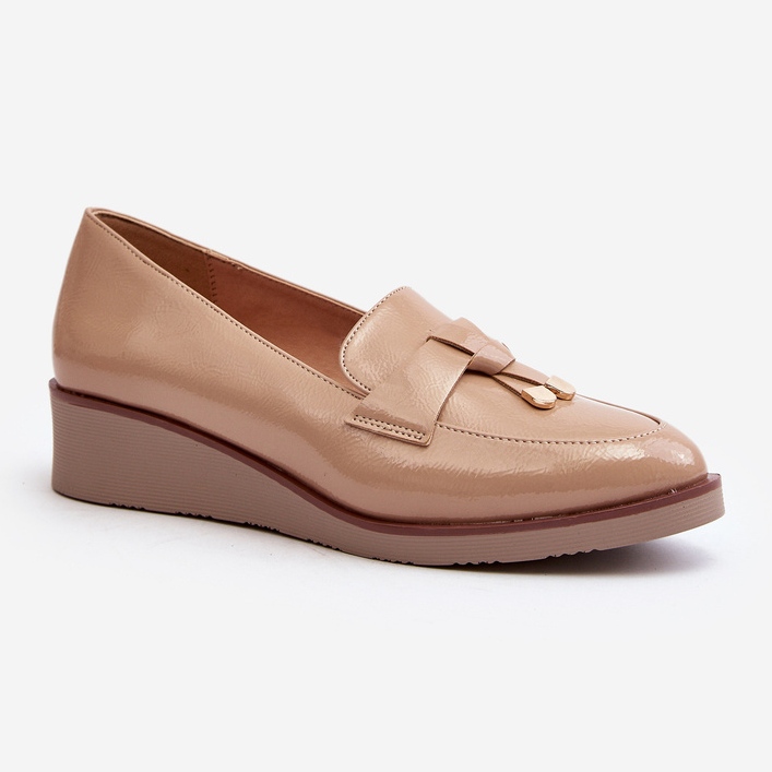 Vinceza Scarpe Con Zeppa Da Donna In Vernice Con Decorazione Miliret beige 1