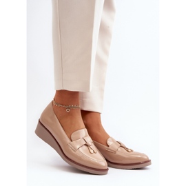Vinceza Scarpe Con Zeppa Da Donna In Vernice Con Decorazione Miliret beige 2
