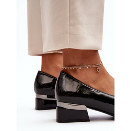 Vinceza Scarpe Tacco Basso da Donna in Vernice, Marilni Nero 1