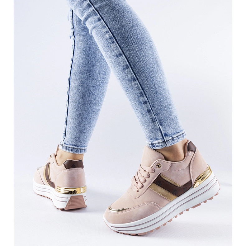 Sneaker Provinciale con plateau rosa 1