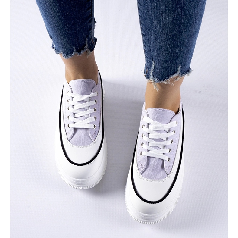 Sneakers viola sulla piattaforma Plesio 1