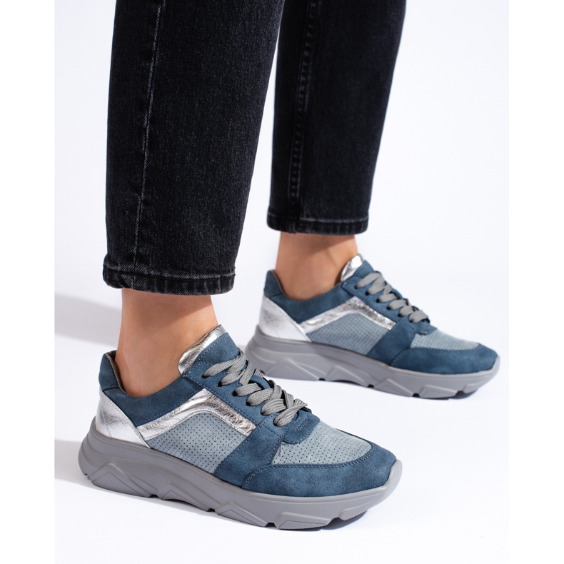 Scarpe sportive da donna blu Daszyński 1