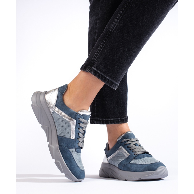 Scarpe sportive da donna blu Daszyński 2