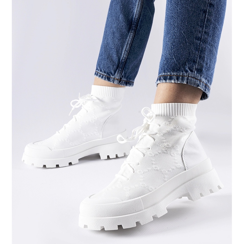 Sneakers alte Éric bianche bianca 1