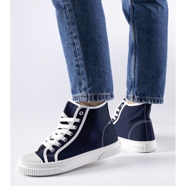 Sneakers alte blu navy di Pozzuolo 1
