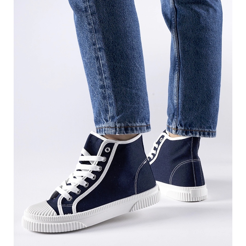 Sneakers alte blu navy di Pozzuolo 1