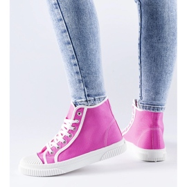 Sneakers alte rosa scuro di Pozzuolo 1