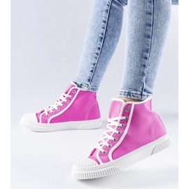 Sneakers alte rosa scuro di Pozzuolo 2