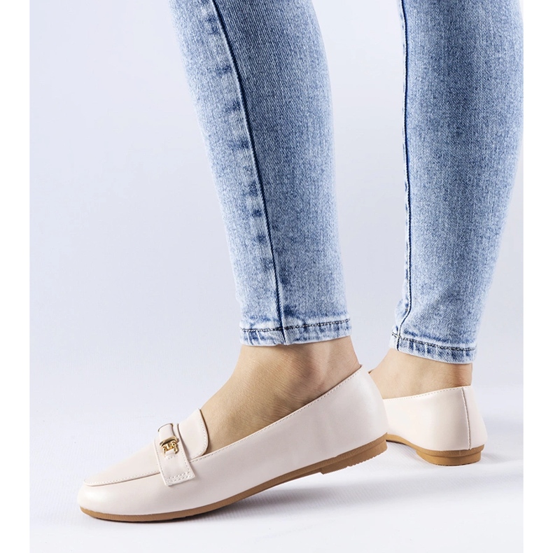 Mocassini beige con fibbia Velino 1