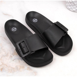 Ciabatte da spiaggia da donna nere in schiuma Big Star FF274A389 nero 1