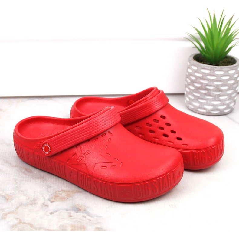 Ciabatte da donna kroks rosse Big Star II275004 rosso 2