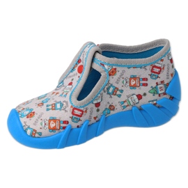 Pantofole per bambini Befado con chiusura 110N483, grigie grigio 1