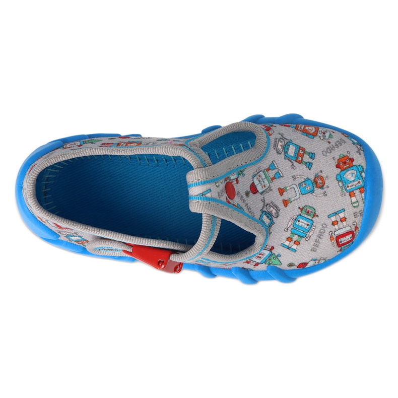 Pantofole per bambini Befado con chiusura 110N483, grigie grigio 3