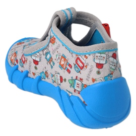 Pantofole per bambini Befado con chiusura 110N483, grigie grigio 2