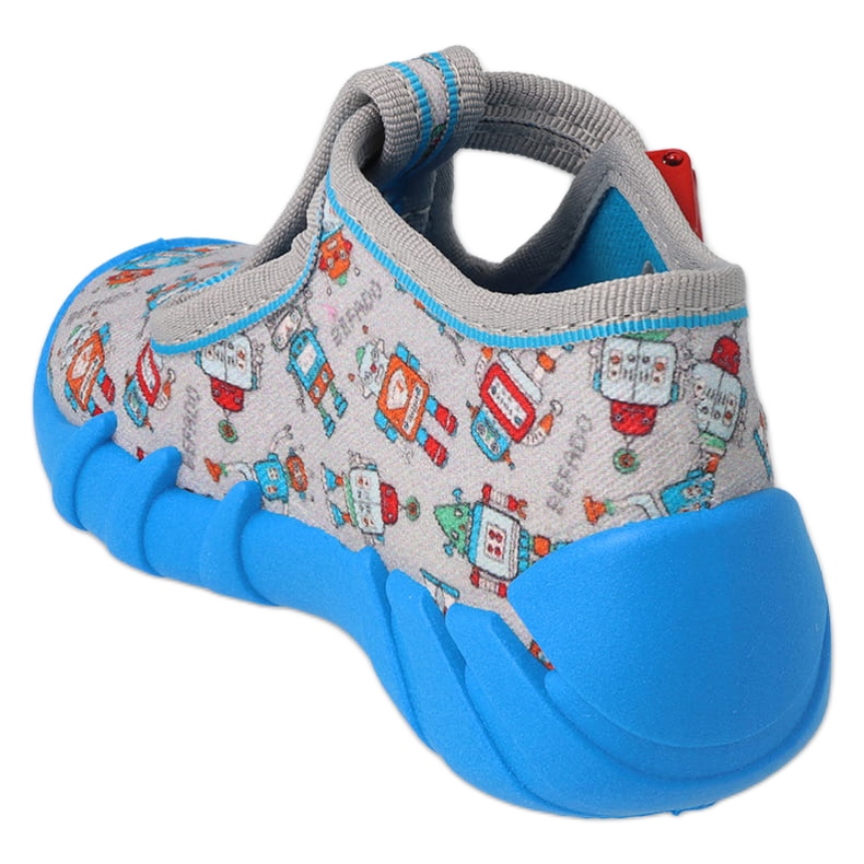 Pantofole per bambini Befado con chiusura 110N483, grigie grigio 2