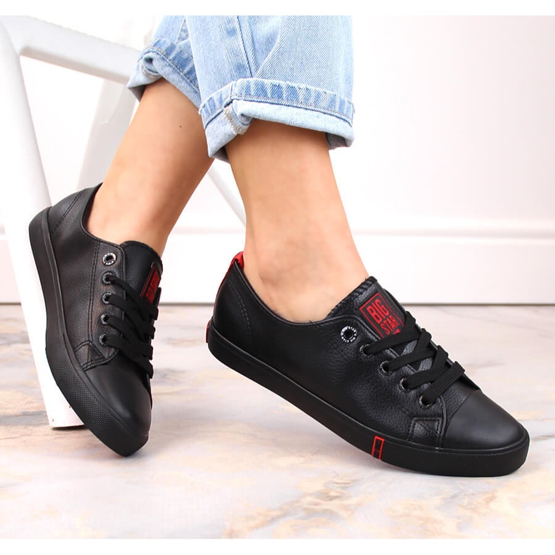 Low-top in ecopelle nera Big Star GG274007 nero 2