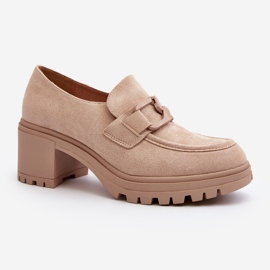 Vinceza Scarpe in camoscio Finley beige con tacchi altissimi 1
