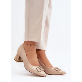Décolleté Eleganti Con Decorazione Laura Messi 2740 Beige 2