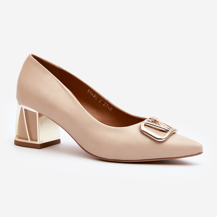 Décolleté Eleganti Con Decorazione Laura Messi 2740 Beige 1