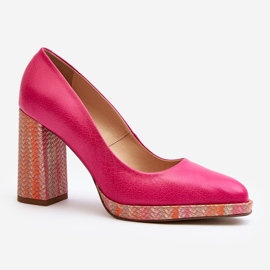 Laura Messi 2746 Décolleté rosa con tacco alto 2
