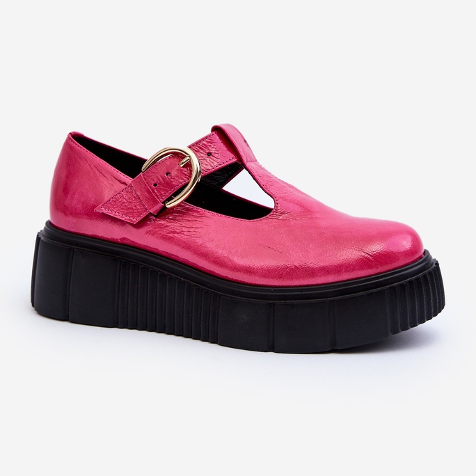 Zazoo 20102 Scarpe verniciate alla moda su un'enorme piattaforma fucsia rosa 2
