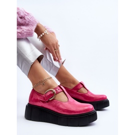 Zazoo 20102 Scarpe verniciate alla moda su un'enorme piattaforma fucsia rosa 1