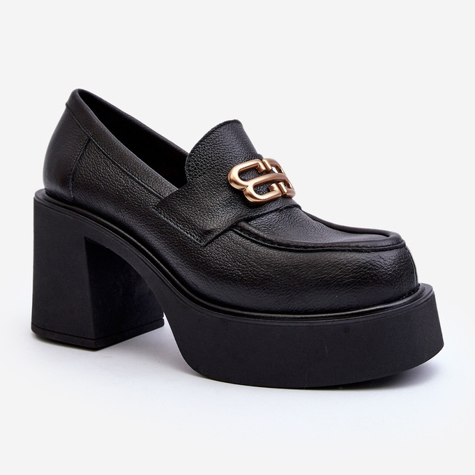 Zazoo 20170 Scarpe da Donna in Pelle con Tacco Alto, Nere nero 2