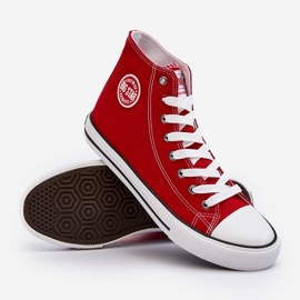 Scarpe da ginnastica rosse da uomo Big Star High T174104 rosso 2