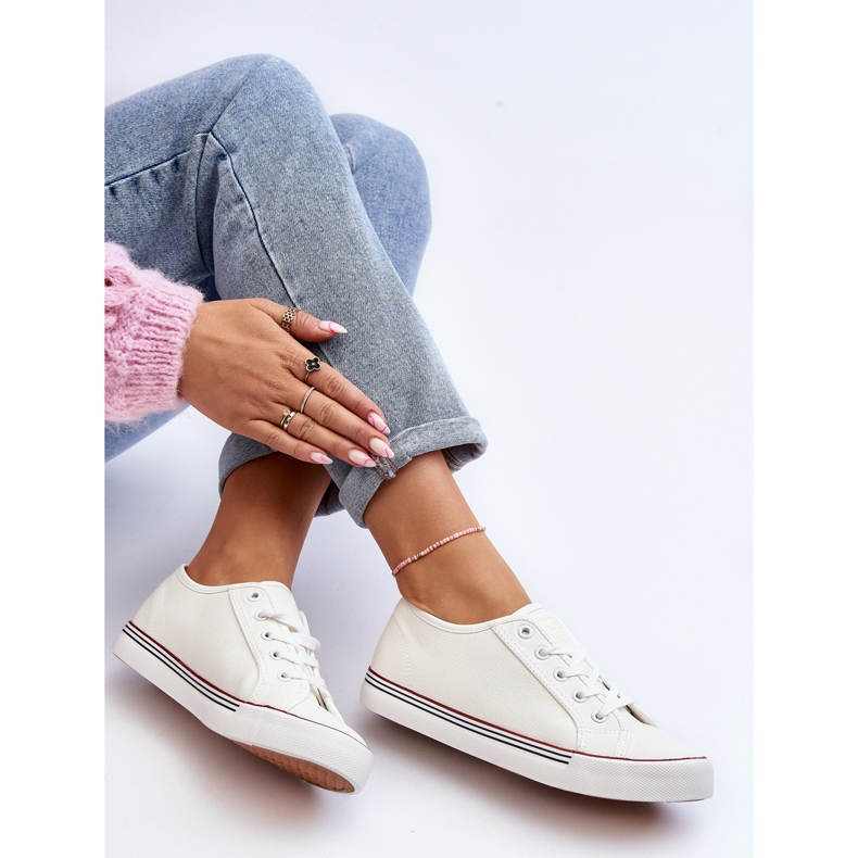 Sneakers da Donna in Eco Pelle Bianca Lirean 1