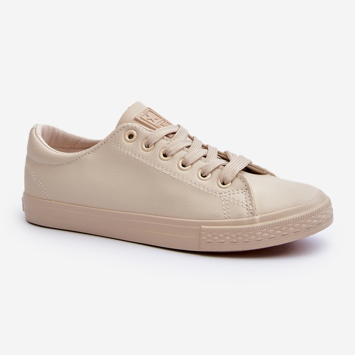Sneakers Classiche Legate in Pelle da Donna Beige Misima 2