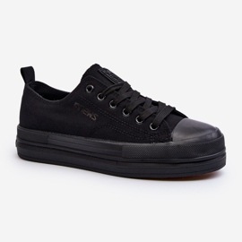 Sneakers da donna in tessuto nero Staneva 2