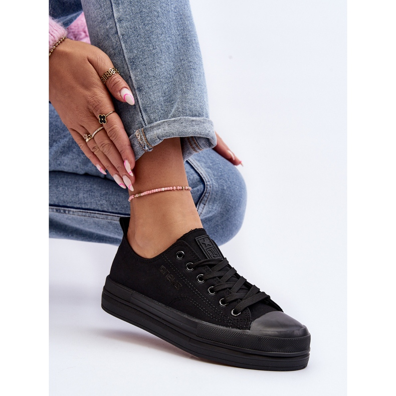 Sneakers da donna in tessuto nero Staneva 1