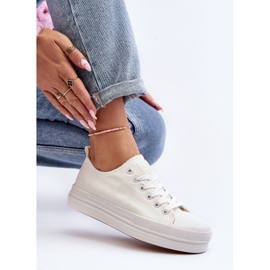 Sneakers da Donna in Tessuto Bianco Staneva 1