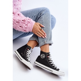 Sneakers alte classiche da donna Big Star T274027 Nere nero 2