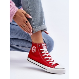 Sneakers alte classiche da donna Big Star T274024 Rosse rosso 1