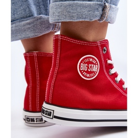 Sneakers alte classiche da donna Big Star T274024 Rosse rosso 2