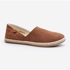 Espadrillas da donna in pelle scamosciata Marrone Vulcano 1