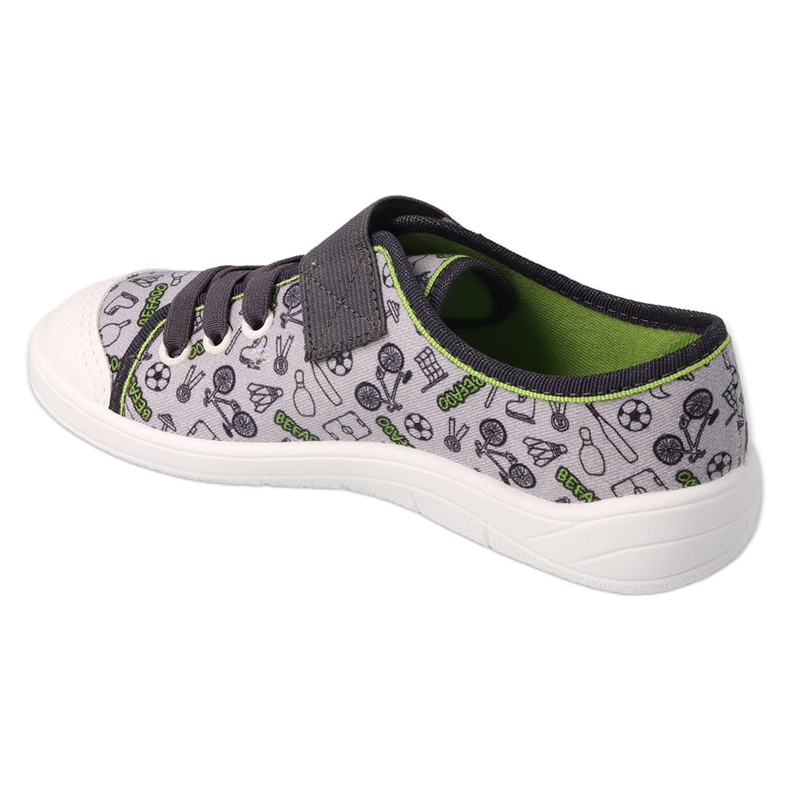 Ciabatte per bambini Befado con velcro 351Y028 grigio/verde 1