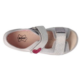 Pantofole per bambini Befado pu 065P179 argento 3