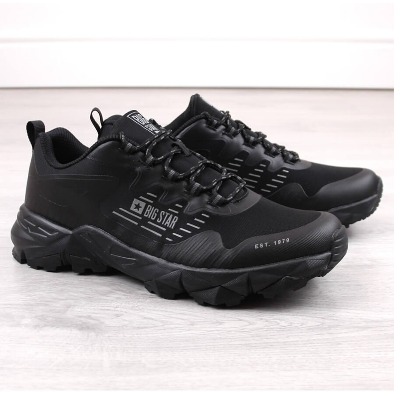 Scarpe sportive da trekking da uomo nere Big Star LL174127 nero 1