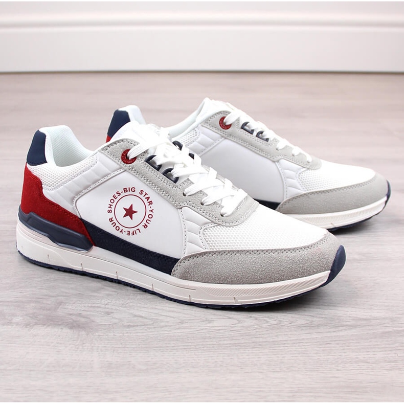 Scarpe sportive da uomo multicolor Big Star LL174255 bianca 1