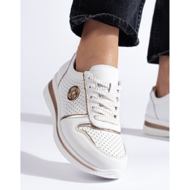 Scarpe sportive in pelle bianca 2
