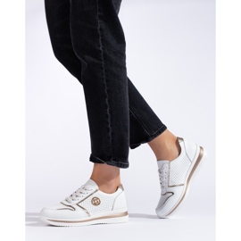 Scarpe sportive in pelle bianca 1