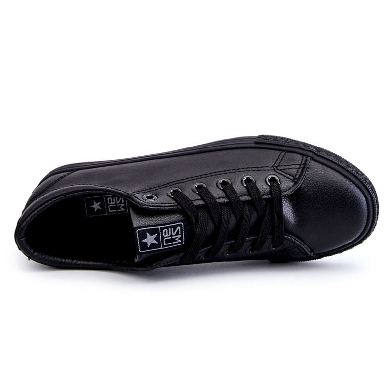 News Sneaker nere classiche in pelle in pelle da donna nero 1